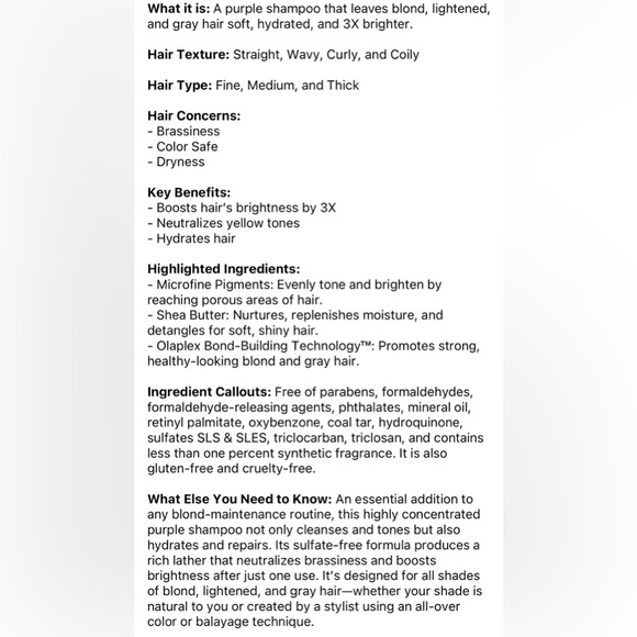 Olaplex Purple Shampoo for Radiant Blonde Hair - Picture 10 of 10